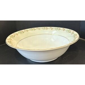 Heinrich Selb Bavaria‎ Germany Gold Trim Pink Flowers Serving Vegetable Bowl